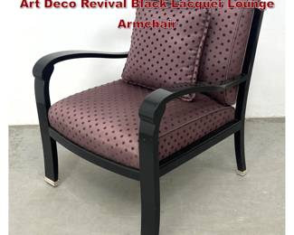 Lot 216 Sally Sirkin Lewis for J. Robert Scott Art Deco Revival Black Lacquer Lounge Armchair