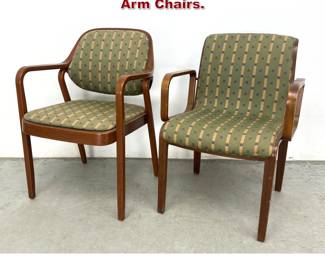 Lot 473 2pcs Thonet Mid Century Modern Arm Chairs. 