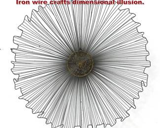 Lot 520 Marisol Metal Iron wall sculpture. Iron wire crafts dimensional illusion.