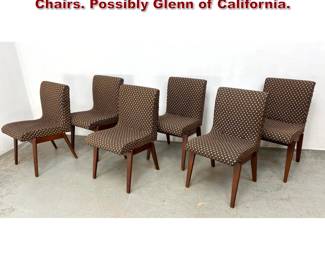 Lot 526 Set 6 Jens Risom Style Dining Chairs. Possibly Glenn of California. 