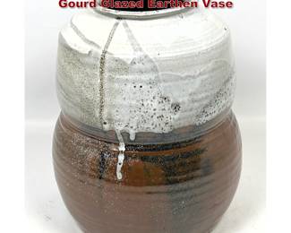 Lot 64 Japanese Shoji Hamada Style Double Gourd Glazed Earthen Vase