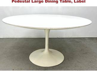 Lot 168 Vintage Eero Saarinen Knoll Tulip Pedestal Large Dining Table, Label