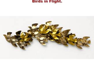 Lot 362 C. Jere Mixed Metal Wall Sculpture. Birds in Flight. 