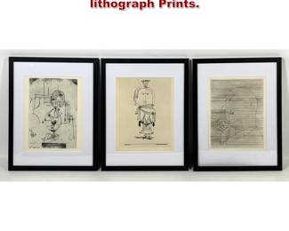 Lot 537 3pcs Paul Klee offset lithograph Prints. 