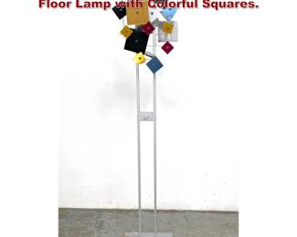Lot 188 Contemporary Modern Decorator Floor Lamp with Colorful Squares. 