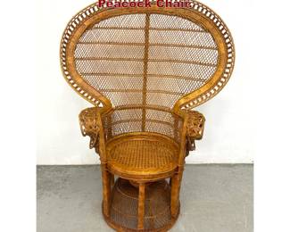 Lot 455 Vintage Rattan and Wicker Peacock Chair. 
