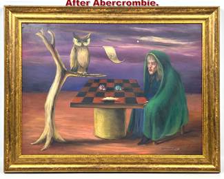Lot 311 Oil Painting on masonite painting After Abercrombie.
