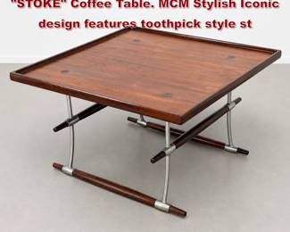Lot 1 JENS QUISTGAARD Rosewood STOKE Coffee Table. MCM Stylish Iconic design features toothpick style st