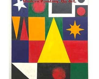 Lot 544 Martha 96 Large Scale Abstract Modern Painting. Op Art. 