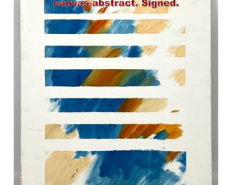 Lot 243 Leslie Logan 77. Oil painting on canvas abstract. Signed. 