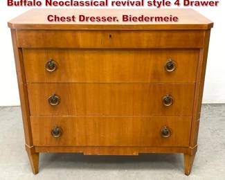 Lot 270 Kittinger Furniture Company of Buffalo Neoclassical revival style 4 Drawer Chest Dresser. Biedermeie