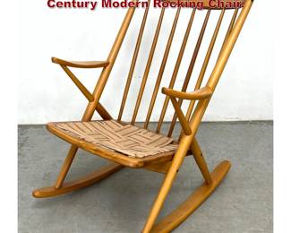 Lot 554 Frank Reenskaug for Bramin Mid Century Modern Rocking Chair. 