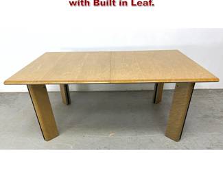 Lot 246 Italian Post Modern Dining Table with Built in Leaf. 