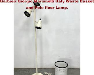 Lot 558 2pcs Mid Century Modern. Paul Barbieri Giorgio Marianelli Italy Waste Basket and Pole floor Lamp. 
