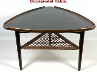 Lot 167 Selig Danish Modern Triangle Occasional Table. 