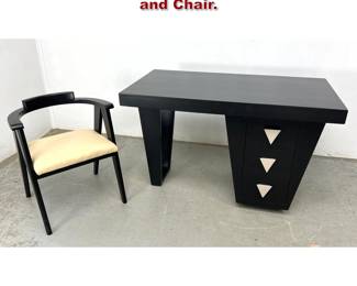 Lot 333 Brown Saltman Art Deco Style Desk and Chair. 