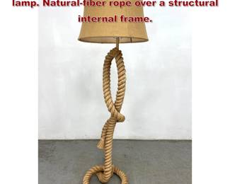 Lot 515 Pottery Barn nauticalstyle floor lamp. Naturalfiber rope over a structural internal frame.