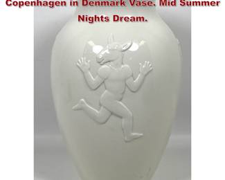 Lot 63 Large Hans Henrik Hansen for Copenhagen in Denmark Vase. Mid Summer Nights Dream.