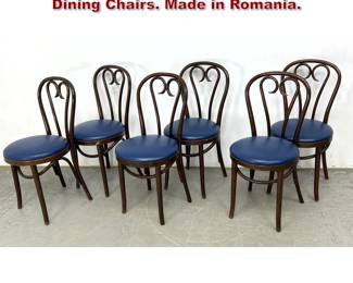 Lot 248 Set 6 Thonet style Bentwood Cafe Dining Chairs. Made in Romania. 