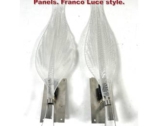 Lot 370 Pair Murano Art Glass Leaf Sconce Panels. Franco Luce style.