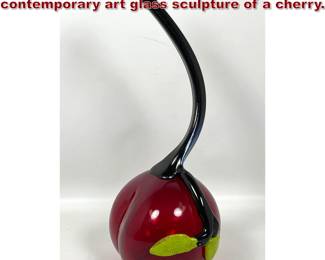 Lot 52 Stephen Nelson Largescale contemporary art glass sculpture of a cherry. 