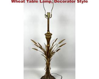 Lot 187 Vintage Frederick Cooper Sheaf of Wheat Table Lamp, Decorator Style