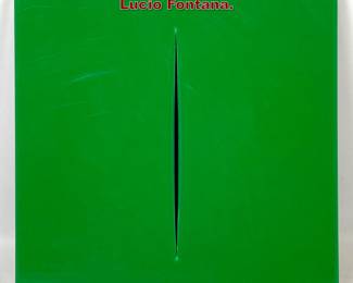 Lot 527 2 Part Plastic Wall Art After Lucio Fontana. 