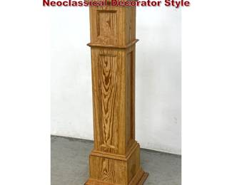 Lot 191 Custom Made Pine Pedestal. Neoclassical Decorator Style