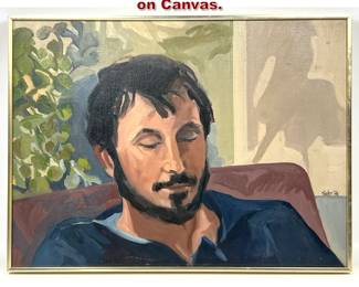 Lot 310 Karen Saler 76 Portrait Painting on Canvas. 