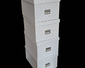 Lot # B124 - Bigso Box of Sweden Recycled Paper Storage Boxes with Geometric Pattern