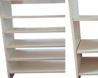 Lot # B114 - White Shelving Units Shoe Storage Organizers