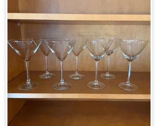 Lot # B56 - Set of Crystal Clear Martini Cocktail Glasses