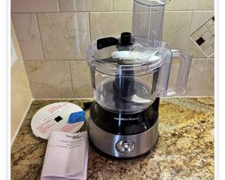 Lot # B52 - Hamilton Beach Food Processor with Sharp Blade and User Manual - Durable Kitchen Appliance