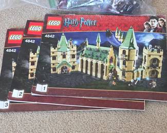 Lot # B189 - LEGO Harry Potter Hogwarts Castle Set 4842 Instruction Manuals with Bricks Lot