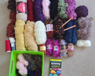 Lot # B171 - Yarn Bundle with Knitting for Dummies Book