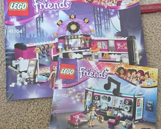 Lot # B180 - LEGO Friends Pop Star Music Studio Set 41103 & Stage & Tour Bus Set 41104 Building Kits