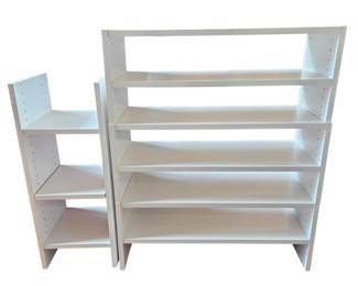 Lot # B114 - White Shelving Units Shoe Storage Organizers