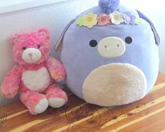 Lot # B164 - Original Squishmallows Milanda Plush & Colorful Pink Heart Bear Soft Collectible Toys