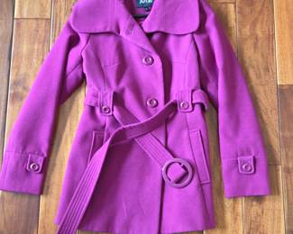 Lot # B99 - APT. 9 Women's Stylish Pink Belted Peacoat Jacket Size S