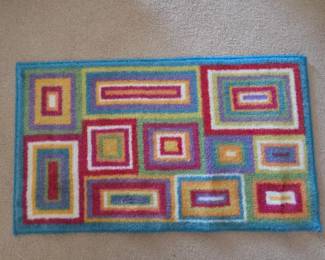 Lot # B166 - Vibrant Geometric Patterned Area Rug with Non-Slip Backing