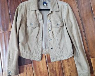 Lot # B113 - GAP XS Cow Split Leather Suede Jacket with Polyester Lining