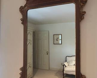 Ornate Giltwood and Wood Mirror