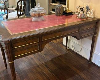 Antique Louis XVI Style Mahogany Bureau Plat Desk