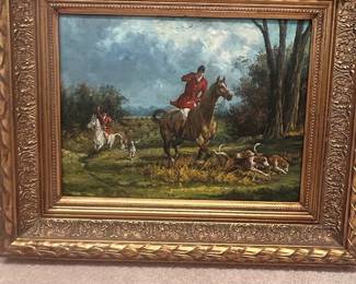 Herbert Isenberg (1930-2021) Oil Painting on Canvas - Fox Hunting Scene