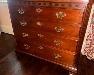 Antique Mahogany Chippendale Style Chest of Drawers