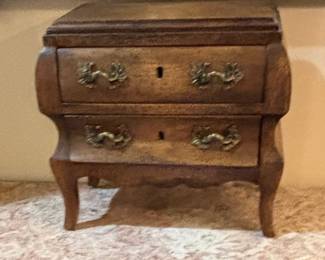 Antique Miniature Bombe Chest of Drawers
