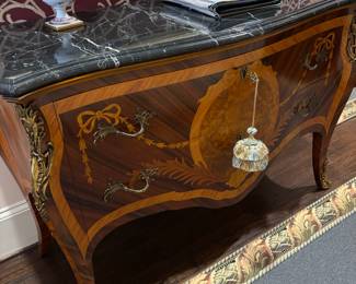 19th Century Louis XV Style Marquetry Commode