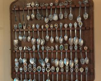 Many , many collector spoons 