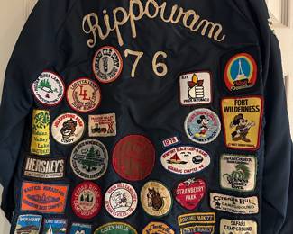 Vintage nylon jacket with patches 