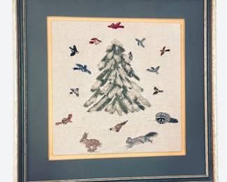 Needlepoint winter scene 